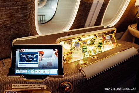 Emirates First Class, Houston to Dubai