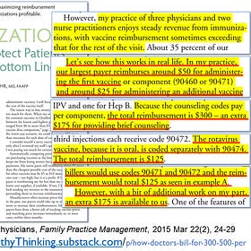 How Doctors bill for $300-$500 per "well-child exam" and "vaccine visit" for children