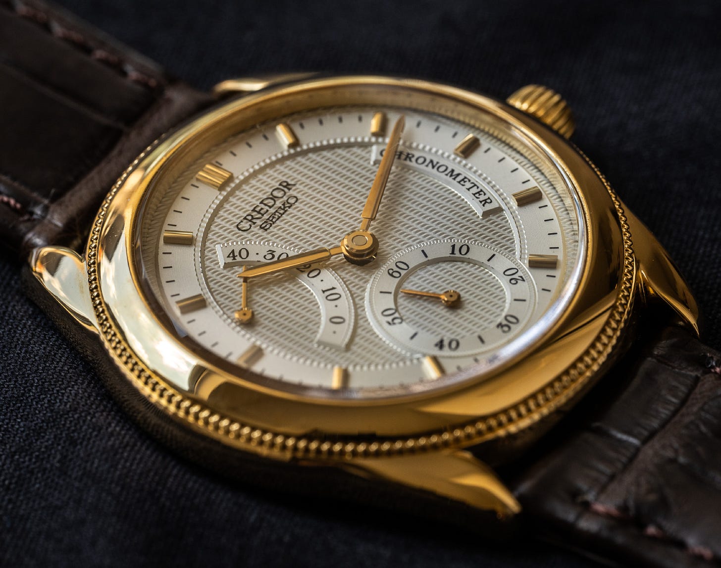 希少　CREDOR　18KT Seiko CREDOR 18K Gold Bezel Dress Quartz Watch for $640 for