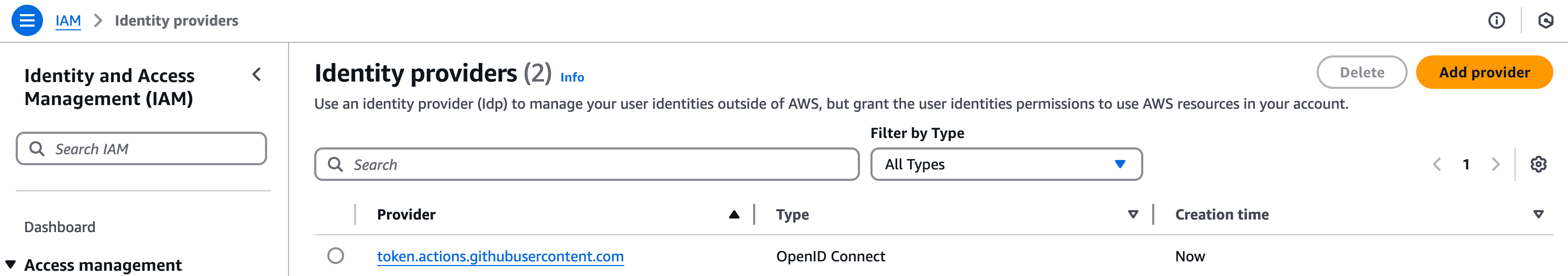 Use IAM roles to connect GitHub Actions to actions in AWS
