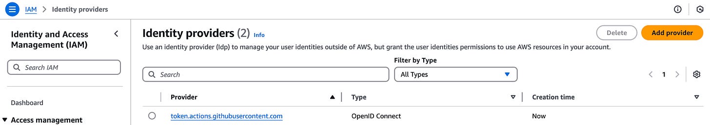 View your identity provider
