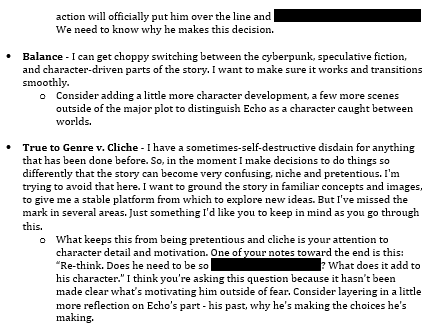 three screenshots of email traffic summarizing the notes of a conversation