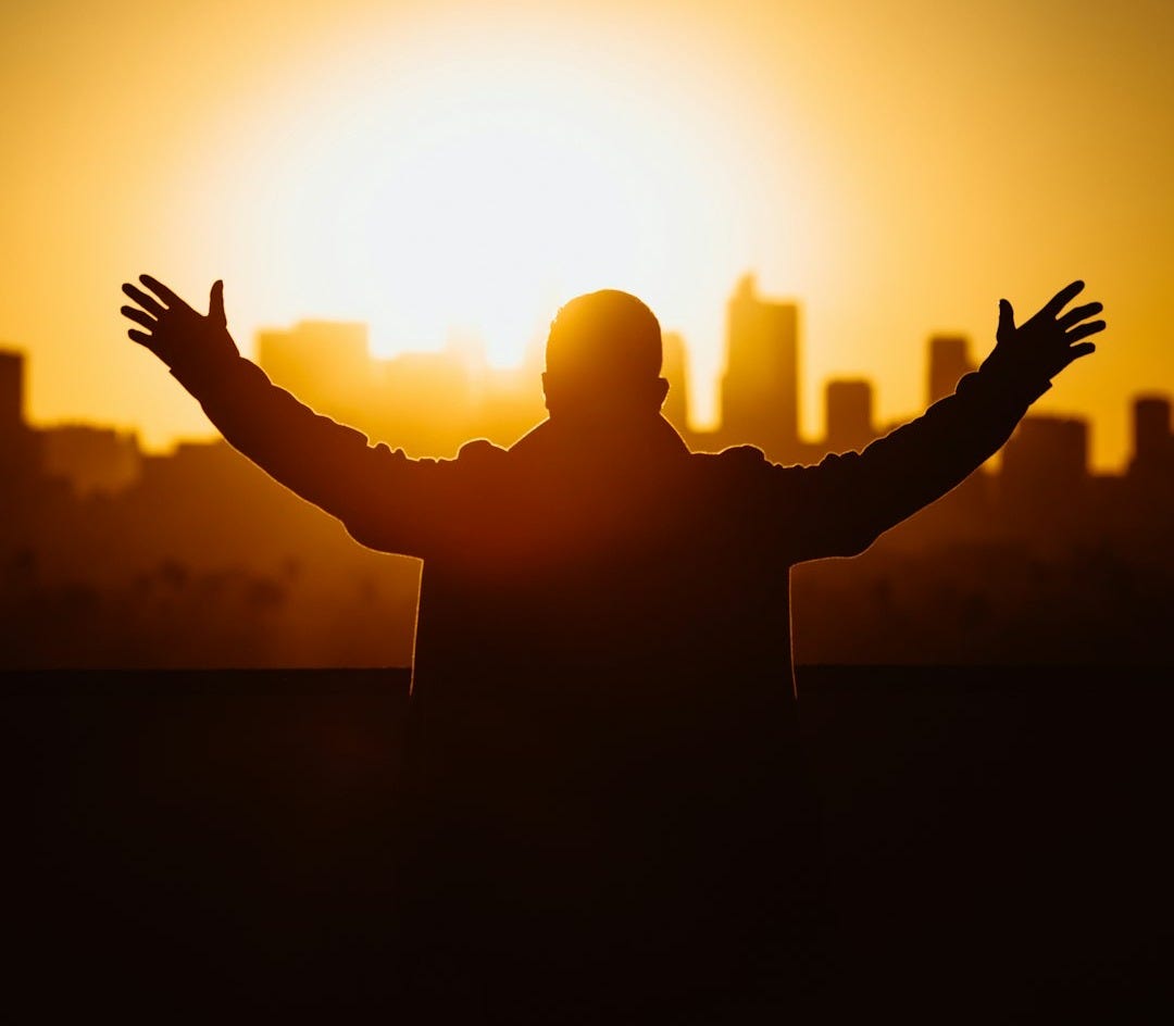 silhouette of man