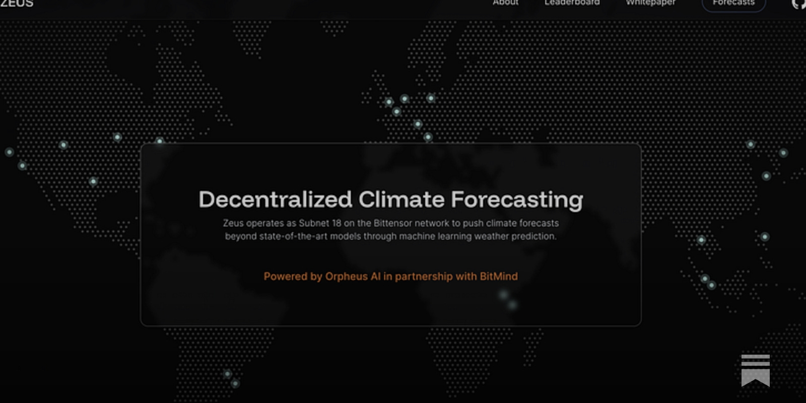 Zeus (Subnet 18) — Forecasting the Climate with AI