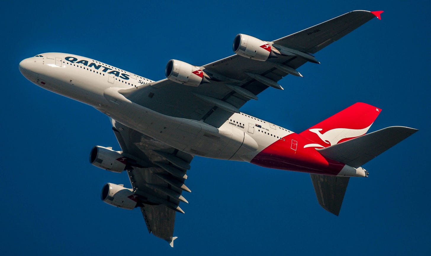Qantas A380 at Sydney Airport