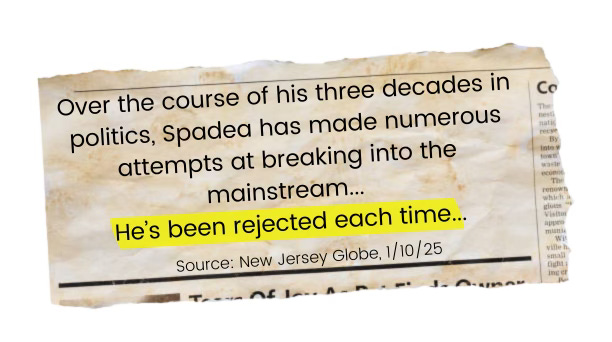 Over the course of his three decades in politics, Spadea has made numerous attempts at breaking into the mainstream... He’s been rejected each time. Over the course of his three decades in politics, Spadea has made numerous attempts at breaking into the mainstream... He’s been rejected each time.