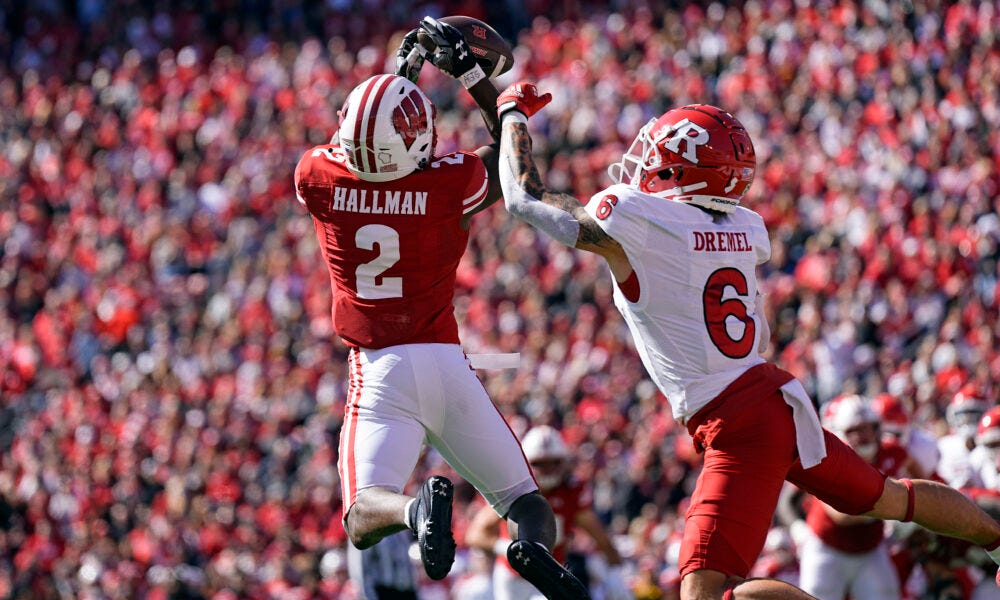 Wisconsin football; Badgers cornerback Ricardo Hallman registers pick six against Rutgers