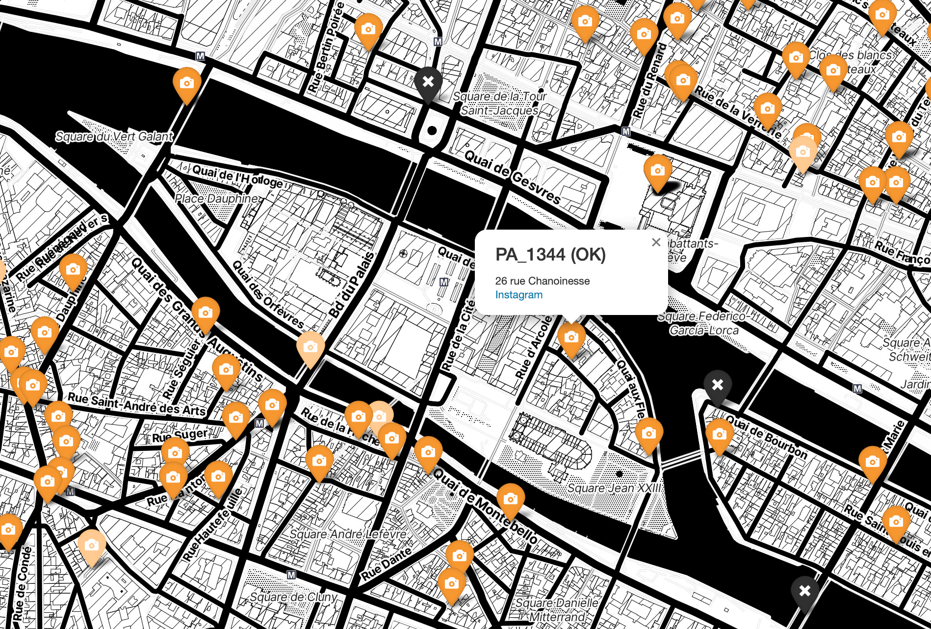 Paint it black: mapping Space Invader mosaics in Paris