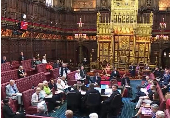 House of Lords debate 