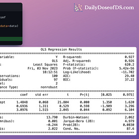 Statsmodel Regression Summary Will Never Intimidate You Again