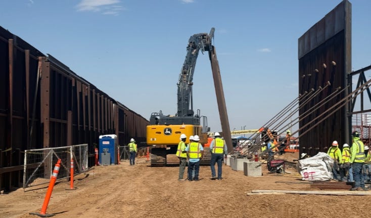 Expansion of the Border Wall continues. This new section is being built in the El Paso Border Patrol Sector along the border with Mexico. Expansion of the Border Wall continues. This new section is being built in the El Paso Border Patrol Sector along the border with Mexico.