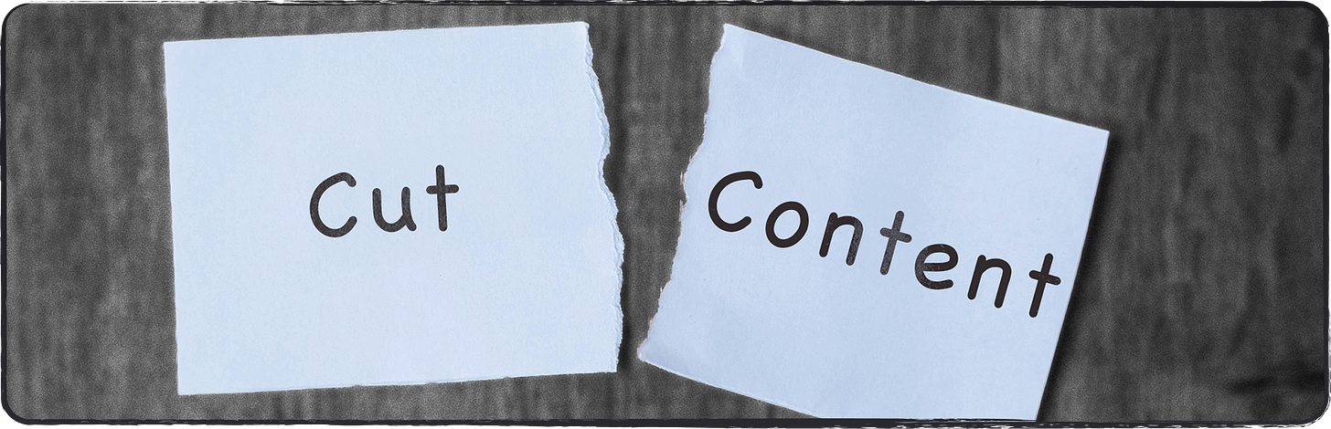 Header image for section on cut content from gaming