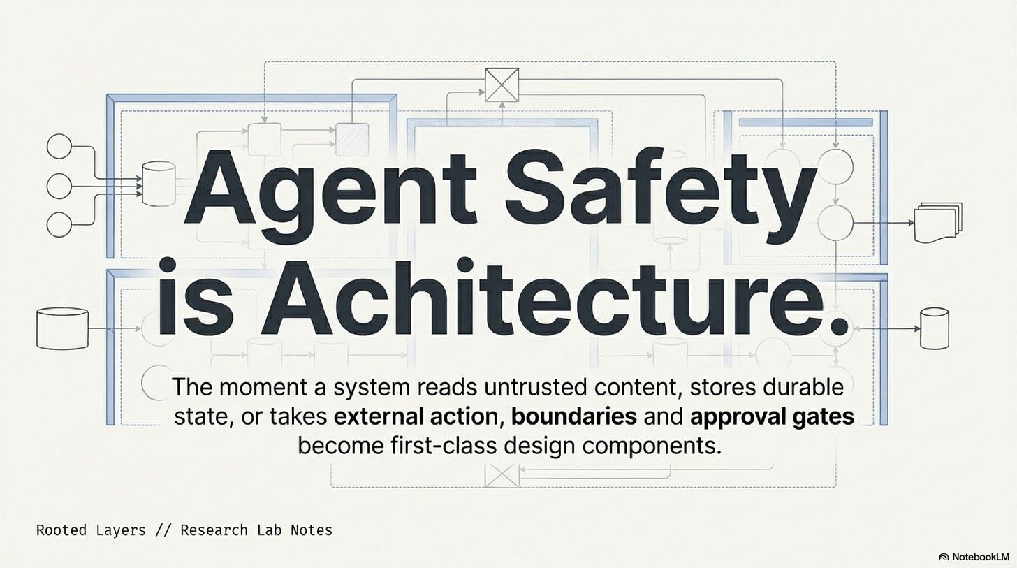 Slide 18: Agent safety is architecture