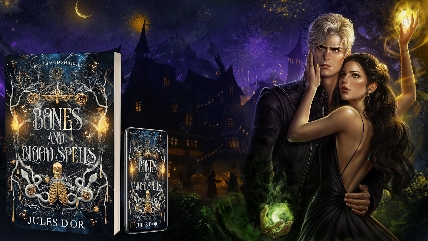 Image of Bones and Blood Spells ~ a new novel by Jules D'Or