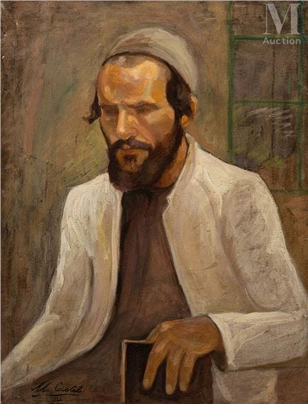 Artwork by Moshe Castel, Le juif oriental, Made of huile sur toile Artwork by Moshe Castel, Le juif oriental, Made of huile sur toile