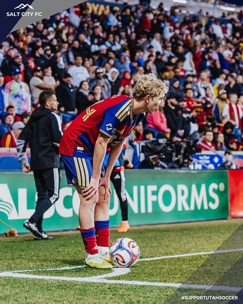 Real Salt Lake saw 5 RSL Academy alums feature in a 2-1 win over Seattle in the home opener, Saturday, Feb. 28, 2026 in Sandy, Utah. (Photos: Tyler Staten for Salt City Soccer)