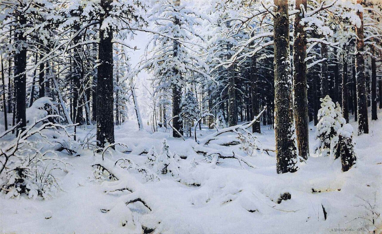 Ivan Shishkin, Winter, 1890 Ivan Shishkin, Winter, 1890