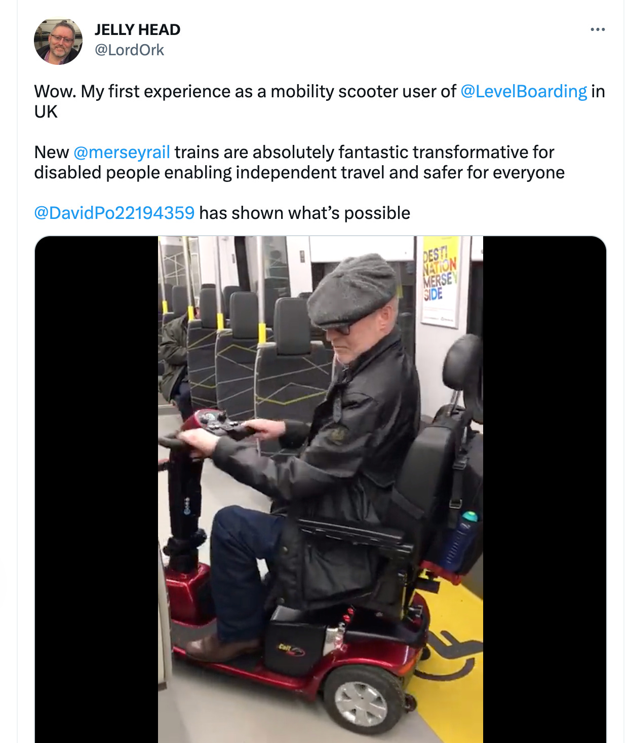 Tweet from Jelly Head on Level Boarding, see link under image Tweet from Jelly Head on Level Boarding, see link under image