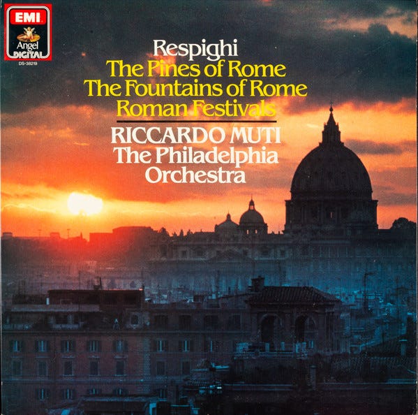 Respighi – Riccardo Muti, The Philadelphia Orchestra – Pini Di Roma ·  Fontane Di Roma · Feste Romane – CD (Club Edition, Reissue), 1988  [r5340213] | Discogs