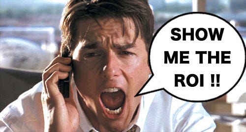 A salesman writes: show me the ROI A salesman writes: show me the ROI
