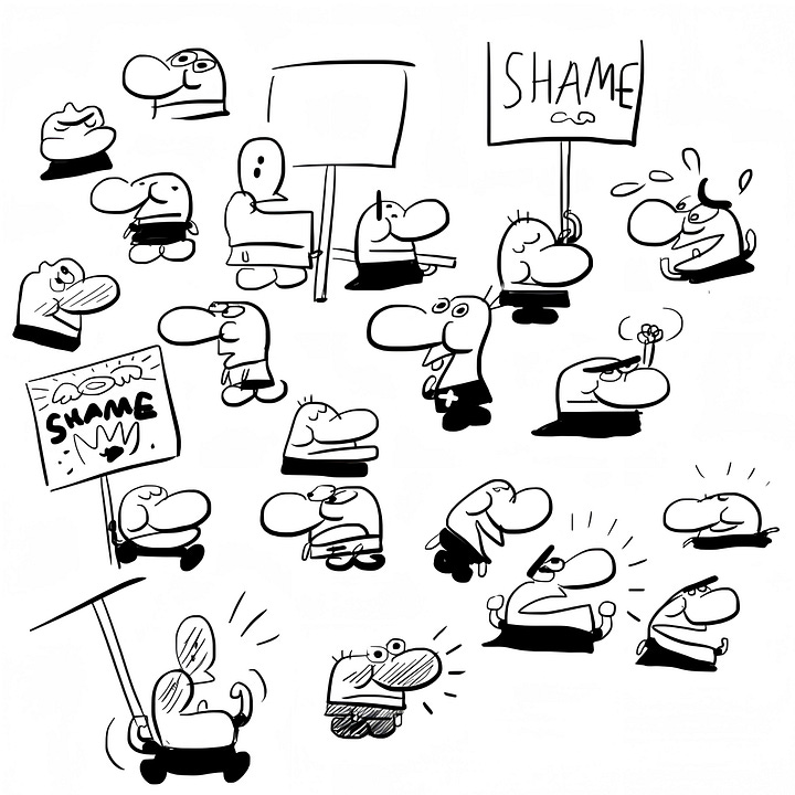 Four pages of black-and-white concept art by George Mager show early character designs for World Naked Bike Tour, including nude cyclists of varied body types, helmeted riders, expressive poses, and the film's angry protester.