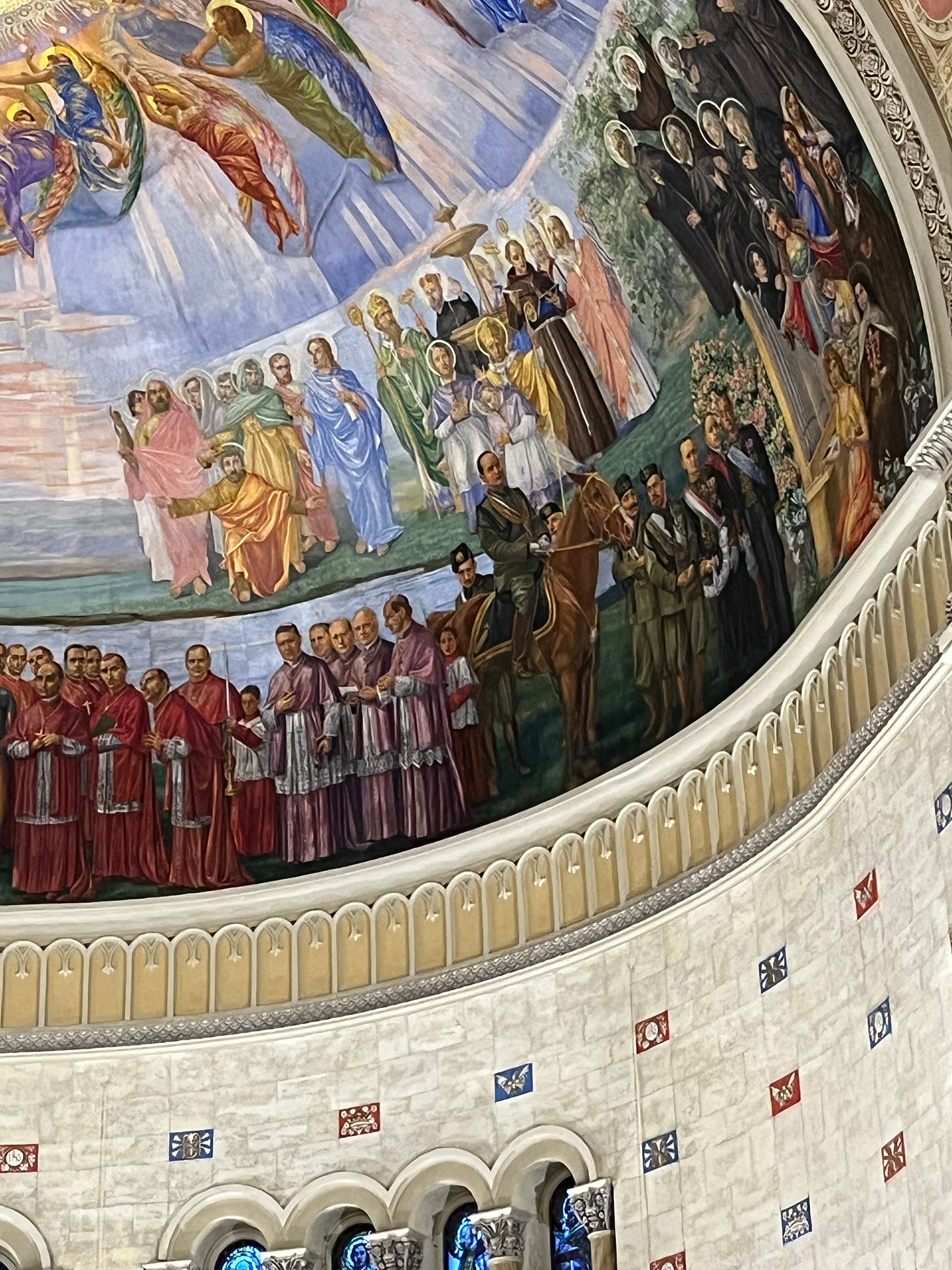 Fresco detail from the ceiling of a Catholic Church in Montréal's Little Italy.