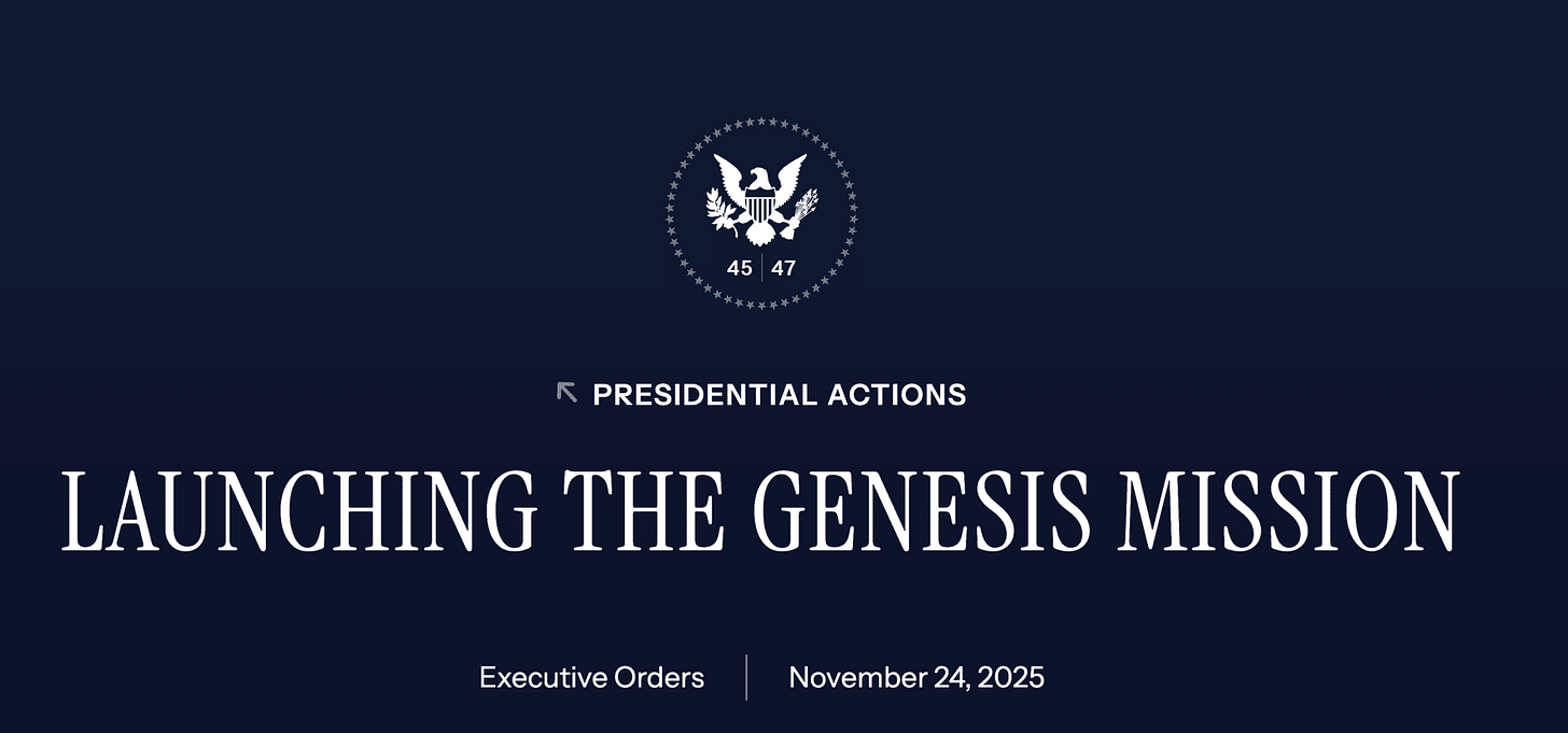President Launches Genesis Mission For AI Innovation