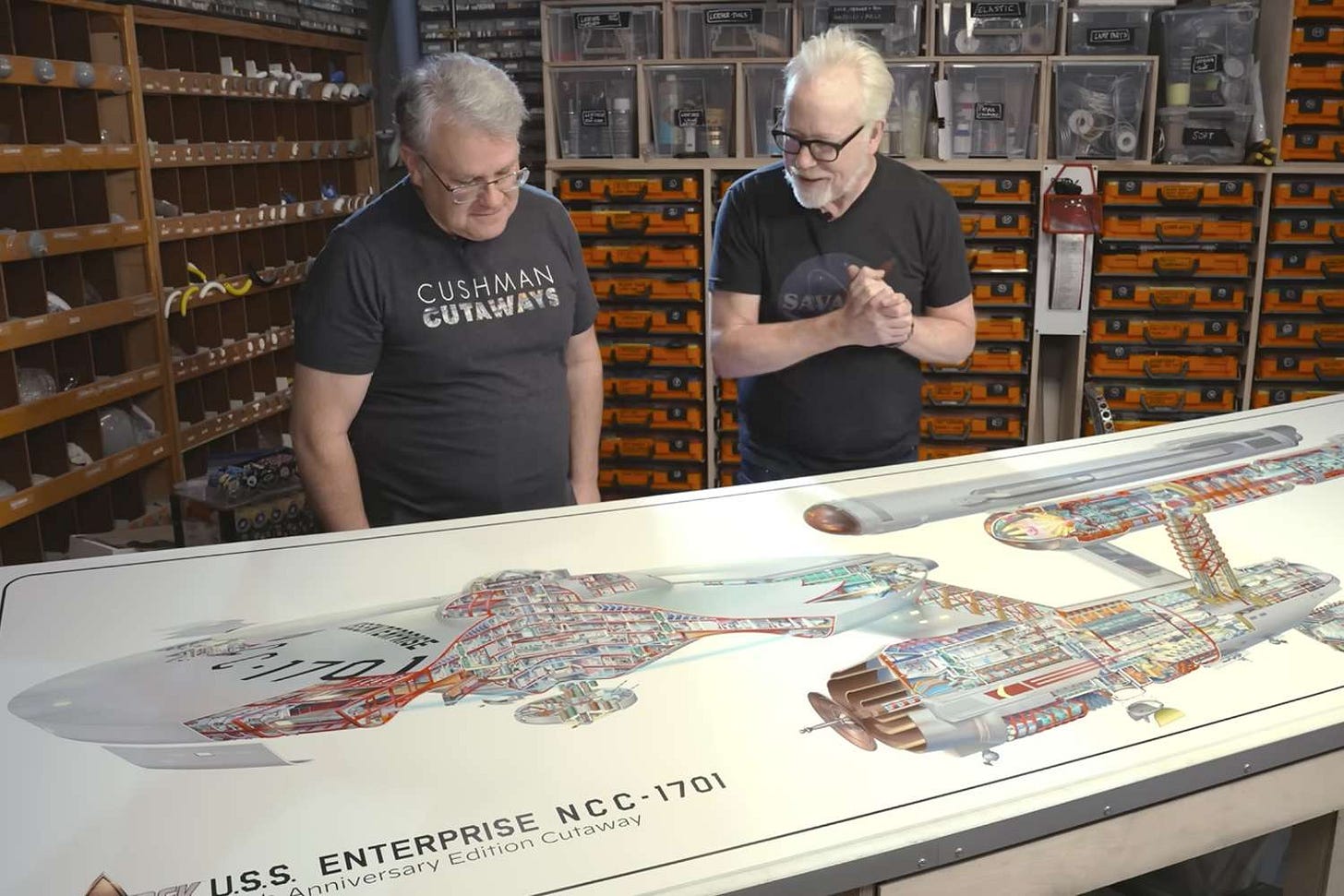 Adam Savage Enterprise cutaway — Image via YouTube