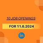10 New Job Openings for 11/6/2024