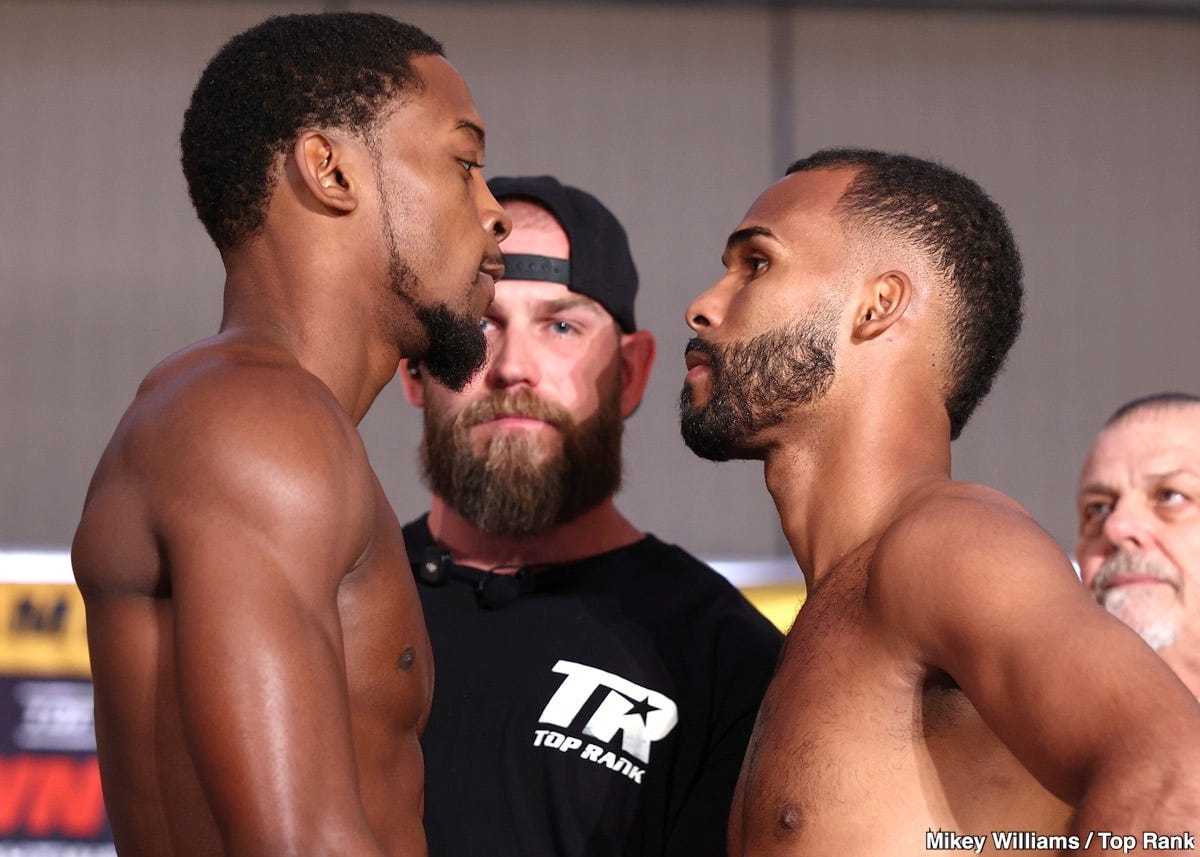 Image: Edwin De Los Santos Claims Keyshawn Davis Sought Fight Cancellation with Press Conference Shove and Missed Weight