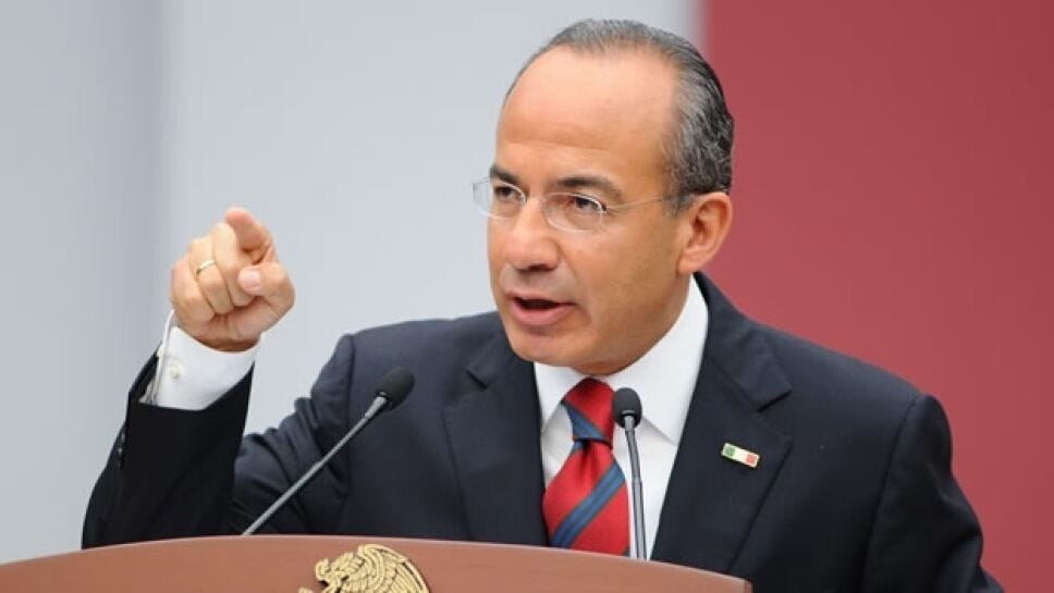 Felipe Calderón acusa a Moreira de complicidad con el grupo de 'Los Zetas'  durante su gobierno