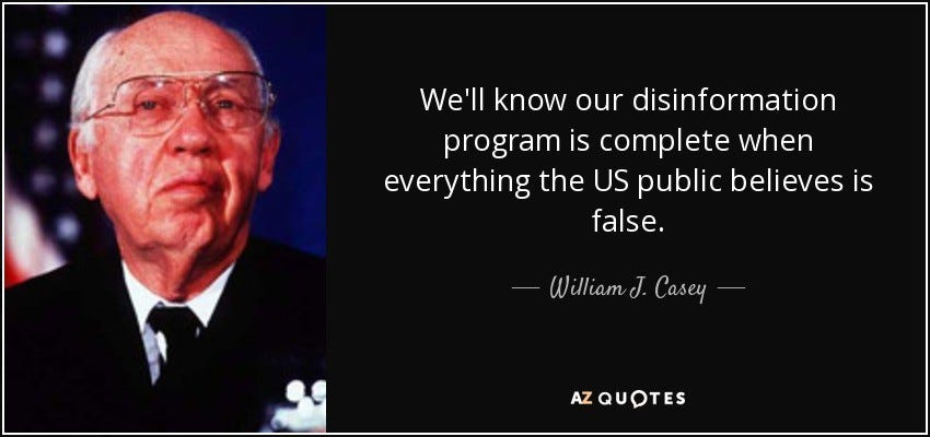 Bill casey CIA quote