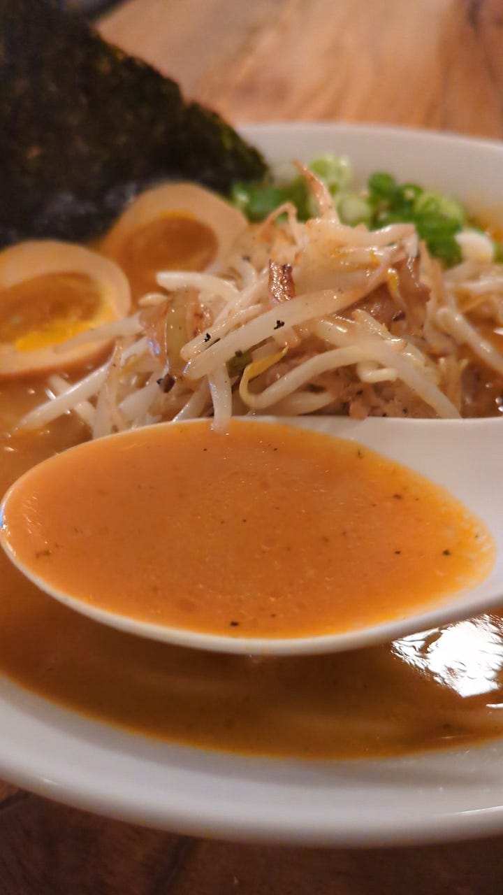 Dakaya ramen bowl, rare japanese whiskey at izakaya, internal shot of ceiling at izakaya