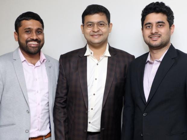 Co-founders of Bizongo from left: Sachin Agrawal, Aniket Deb, Ankit Tomar