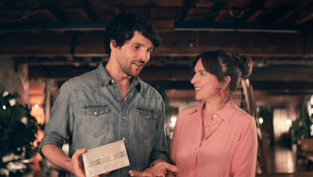 Colin Morgan and Esther Smith in “Trying,” premiering July 8, 2026 on Apple TV.