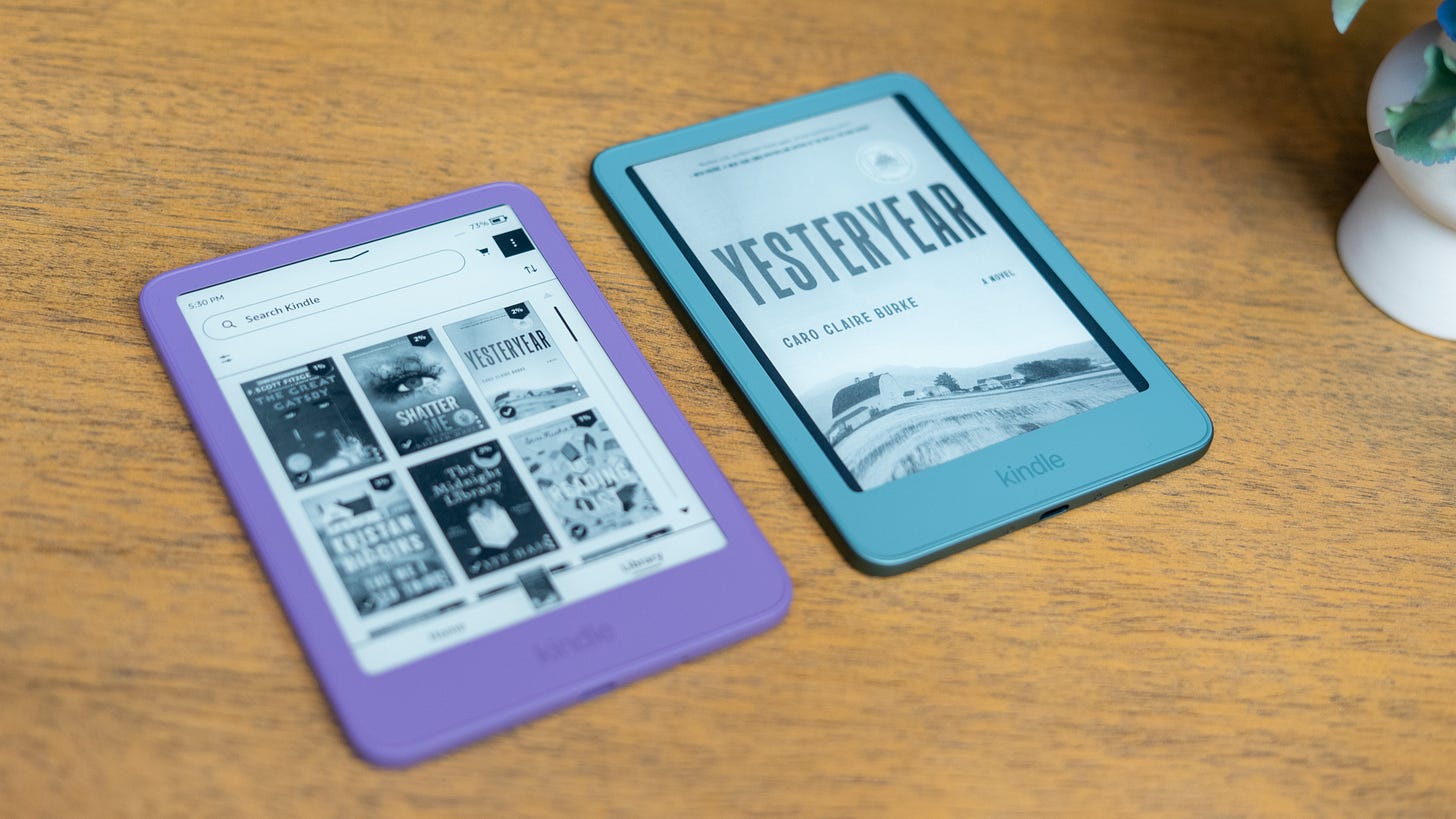 Amazon Kindle six-inch colorsoft paperwhite e-readers