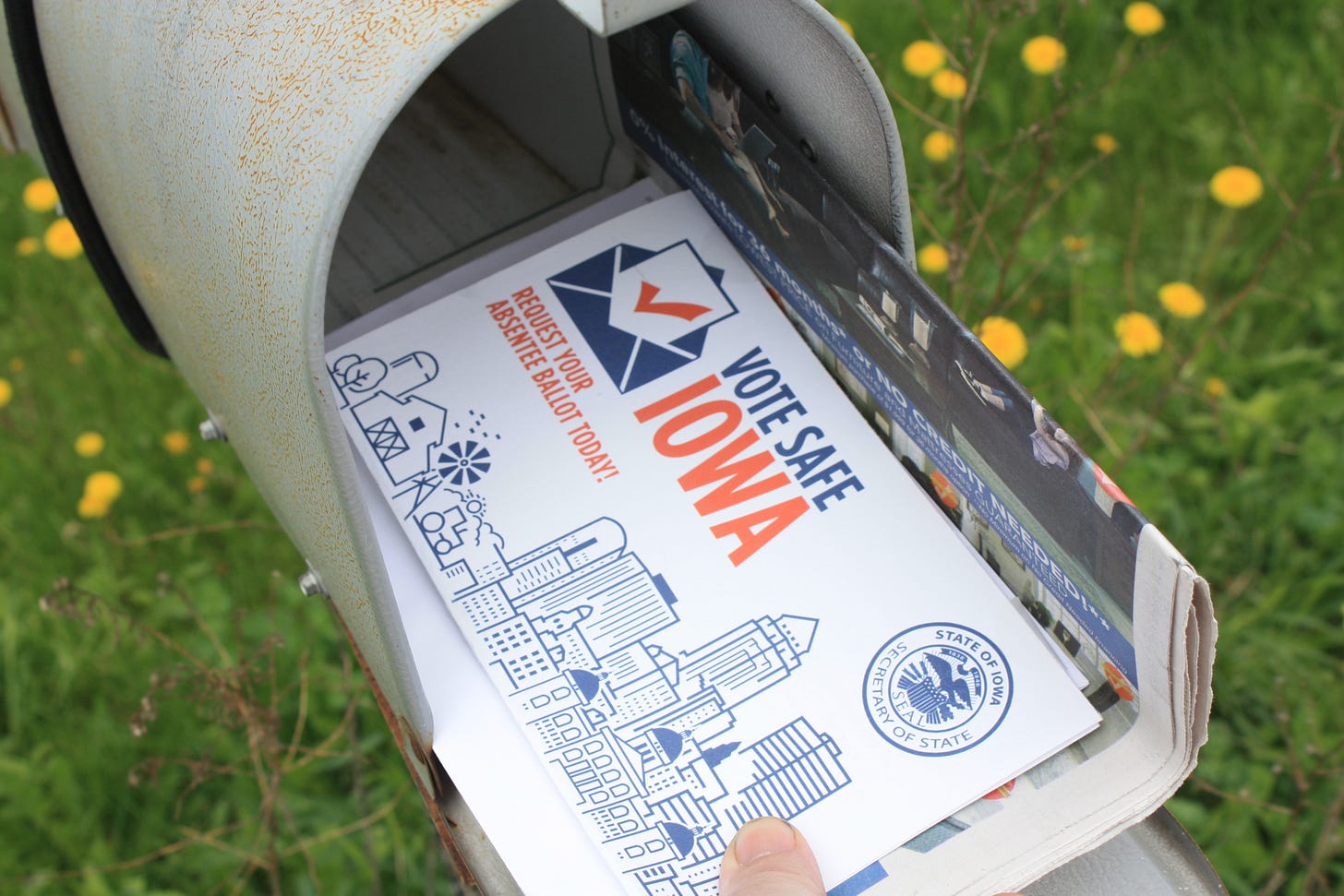 Vote safe Iowa envelope from 2020 Vote safe Iowa envelope from 2020