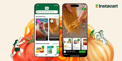 Instacart is piloting “Immersive Feed,” a new short-form, vertical
video feed that showcases meal and recipe ideas in-app.