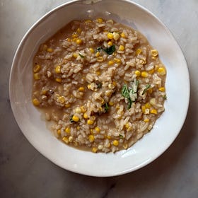 Sweet Corn & Basil Risotto