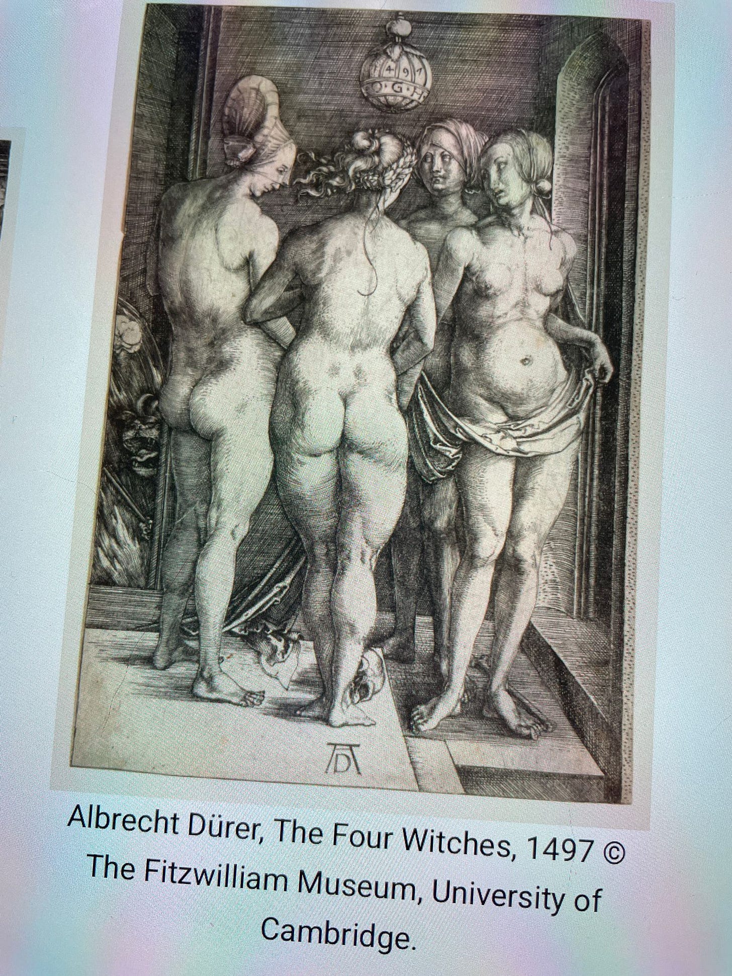 The Four Witches drawing by Albrecht Dürer The Four Witches drawing by Albrecht Dürer