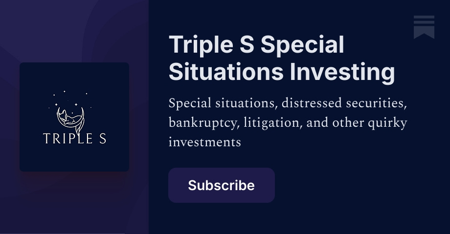 Triple S Special Situations Investing | Substack