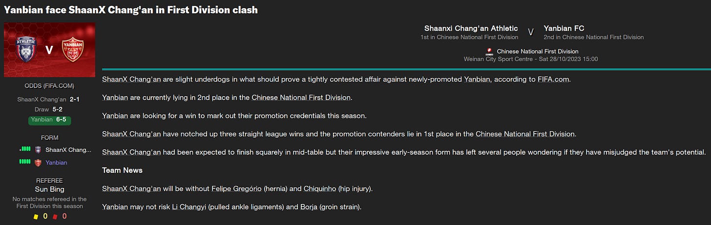 Football Manager 2023 Match Preview