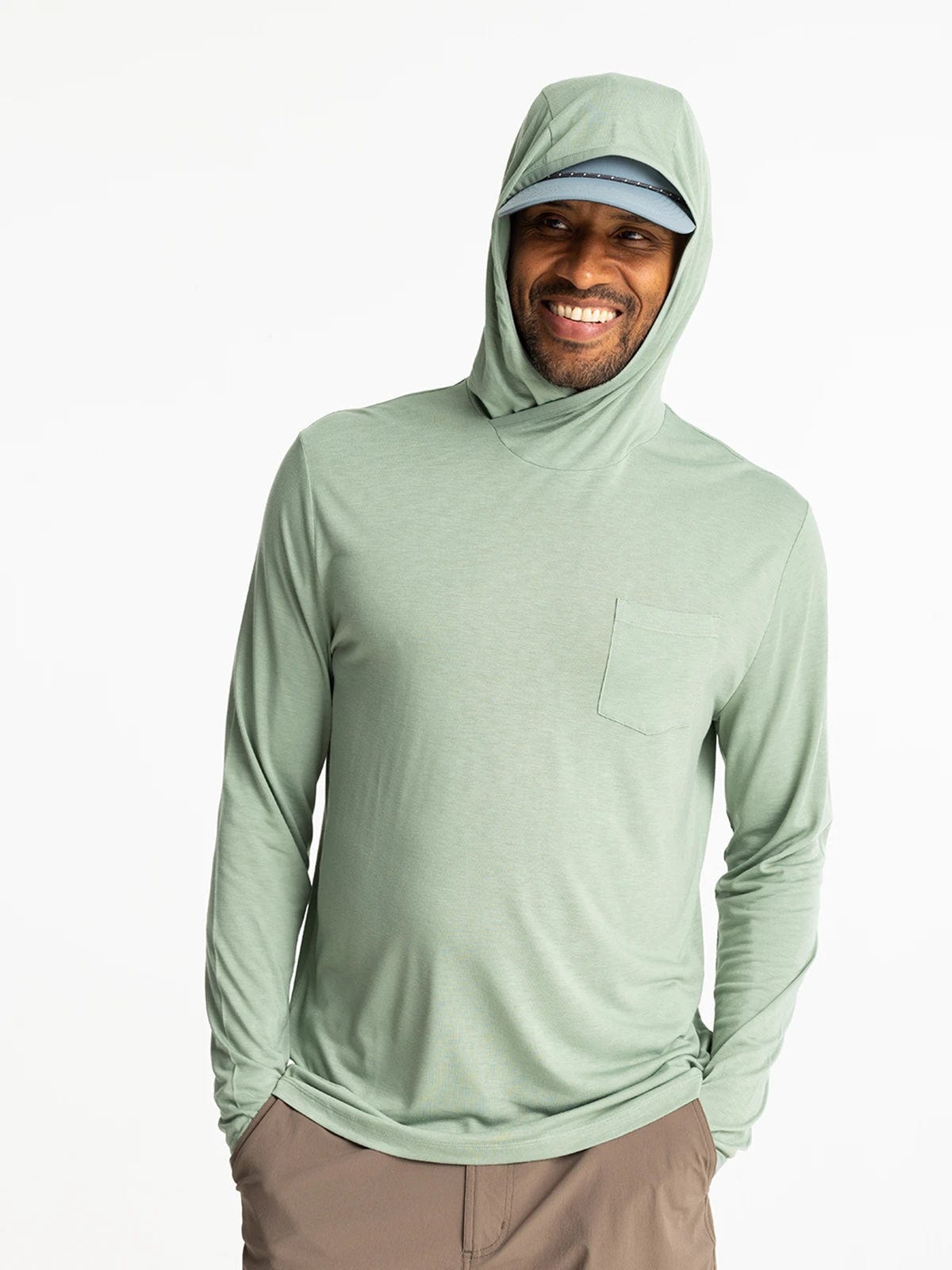 Free Fly Bamboo Lightweight Hoodie - Men's - Palm Green / XL Free Fly Bamboo Lightweight Hoodie - Men's - Palm Green / XL