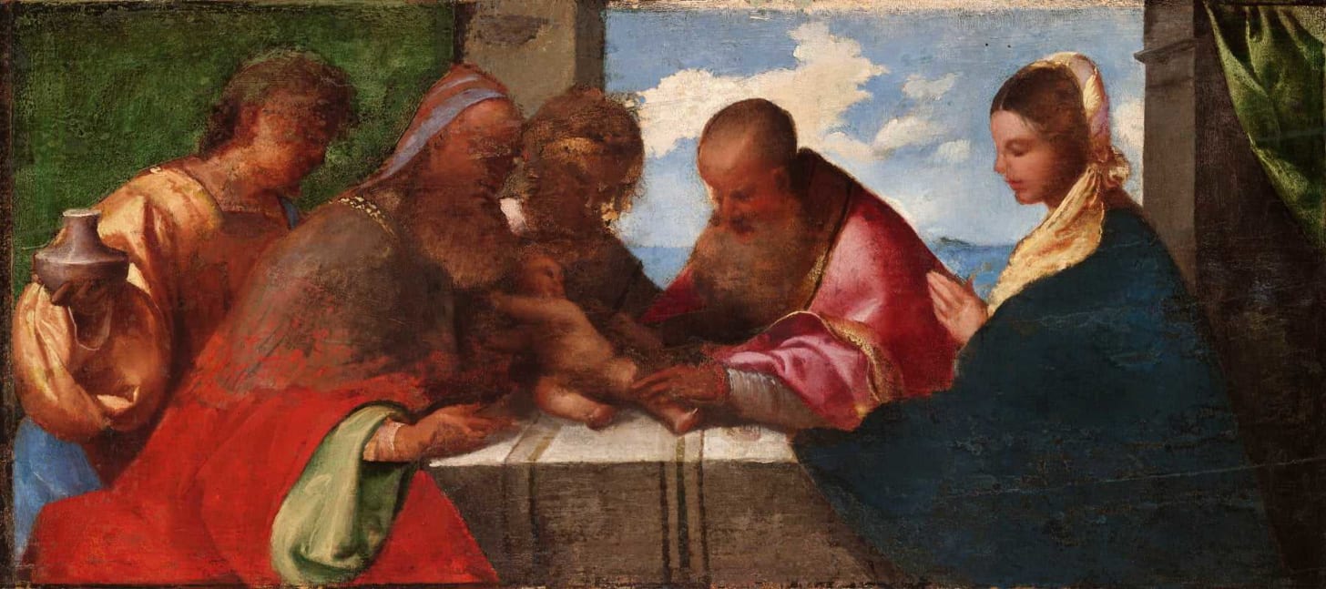 Painting: The Circumcision of Christ (ca. 1506-7), Titian Painting: The Circumcision of Christ (ca. 1506-7), Titian