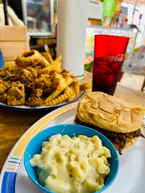 Photos of pancakes, oysters, Dolly Parton's songwriting journal, and other details from Nashville, Tennessee