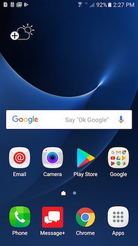 Galaxy S7 app drawer