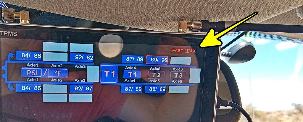 Fast Leak Warning on the Haloview BT 7 TPMS