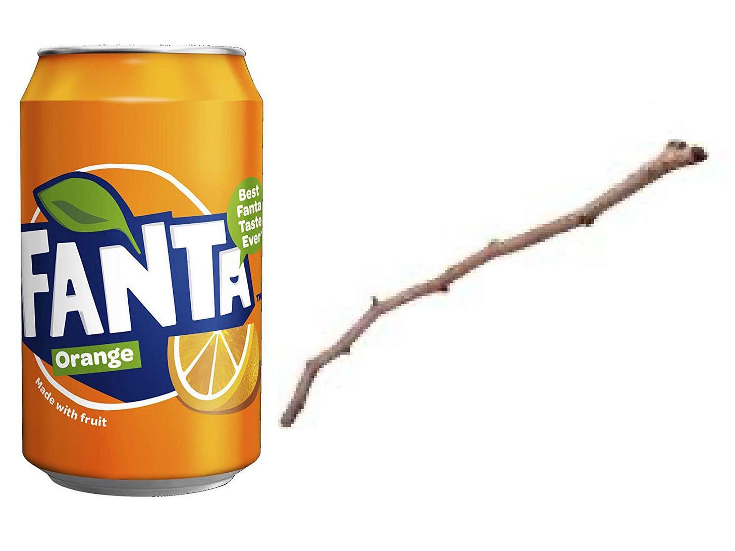 Plechovka Fanty a větvička (aka Fanta stick)