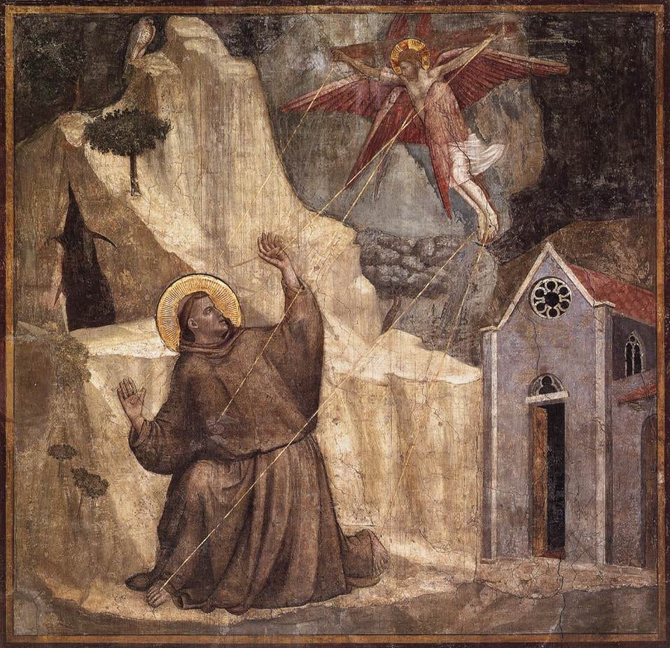 Scenes from the Life of St Francis: 1. Stigmatisation of St Francis by GIOTTO  di Bondone