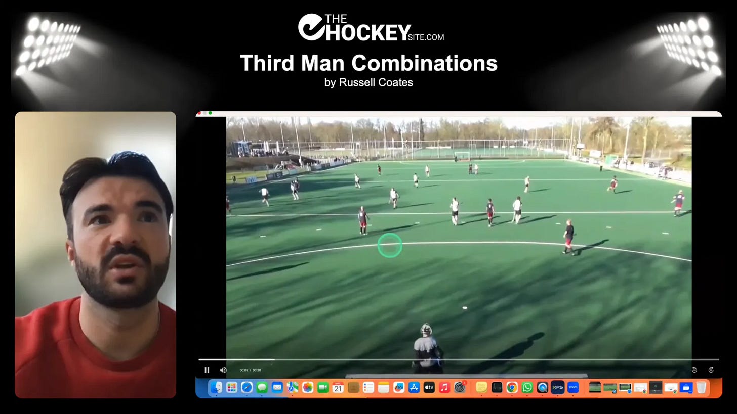 Example of third man possession drill in action